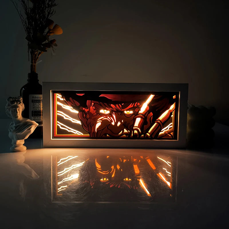 Anime Series Paper-Cut Light Room Bedroom Night Light Remote Control Colorful Light Box Atmosphere Light