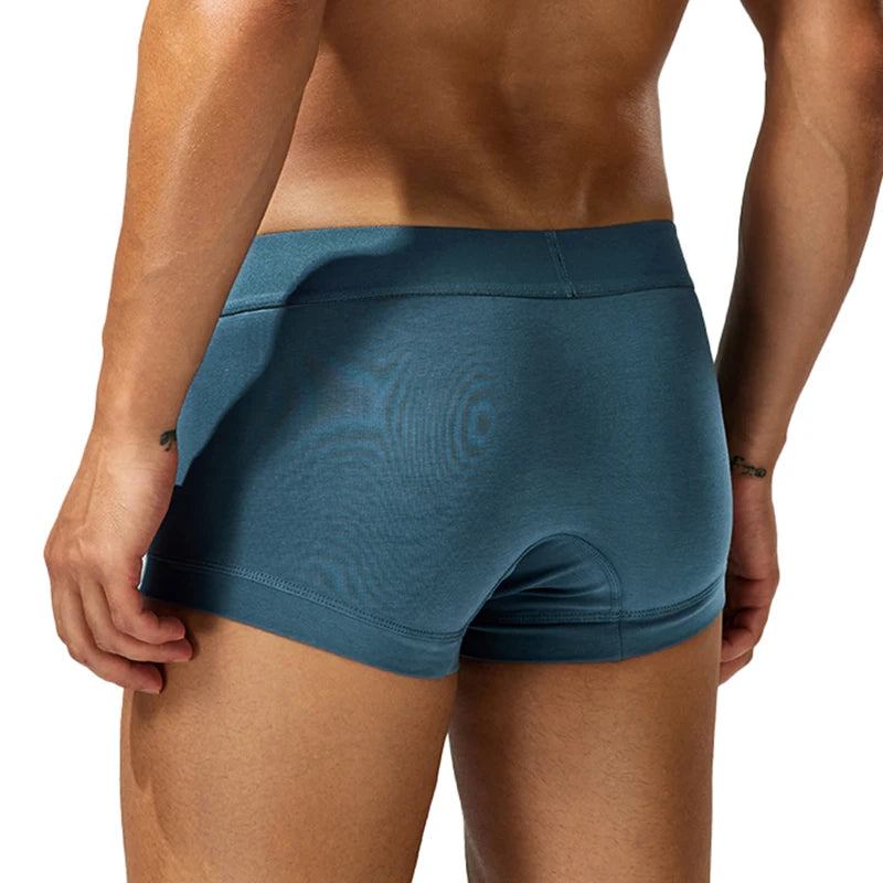 4-Pack SEOBEAN  Men's Cotton Briefs Comfortable Sweat-Absorbent Boxer Shorts Male Underwear