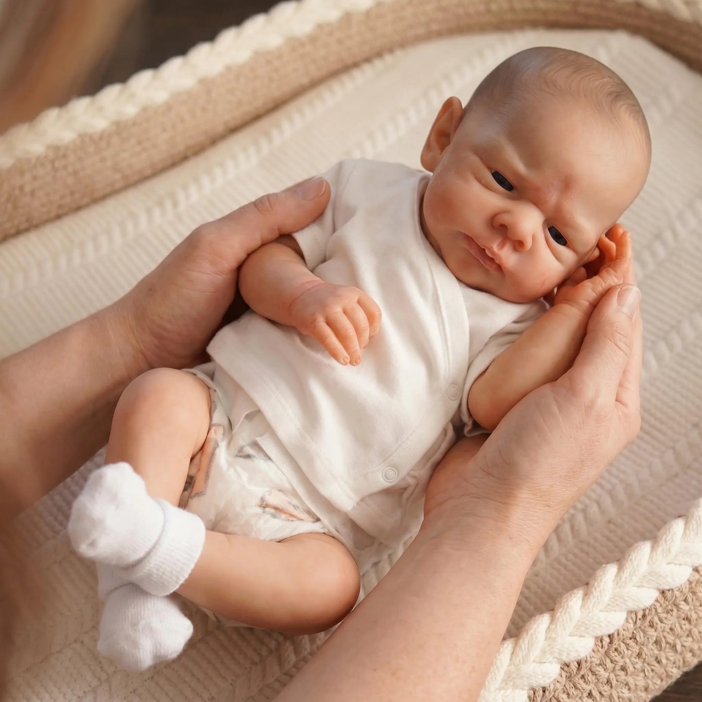 NPK 19inch Kodi Already Painted Finished Reborn Baby Doll Lifelike Baby 3D Painting with Visible Veins Gifts for children