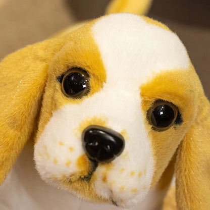 Lifelike Dalmatian Rottweiler Dog Plush Toy Fluffy Stuffed King Charles Beagle Soft Doll Home Decor Birthday Gift for Dog Lover