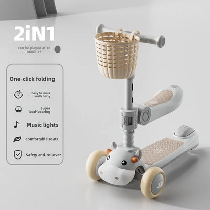6-in-1 Toy Scooter for Boys and Girls – Children’s Scooter, Ideal for Developing Children’s Balance