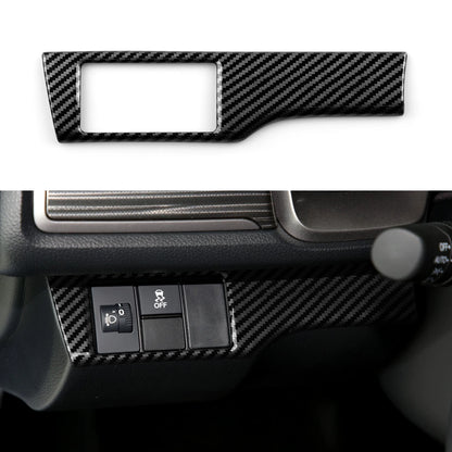For Honda Civic 10th Gen (2016 -2021) Interior Accessories, Car Center Console Gear Shift Panel , Carbon Fiber ABS Trim Sticker