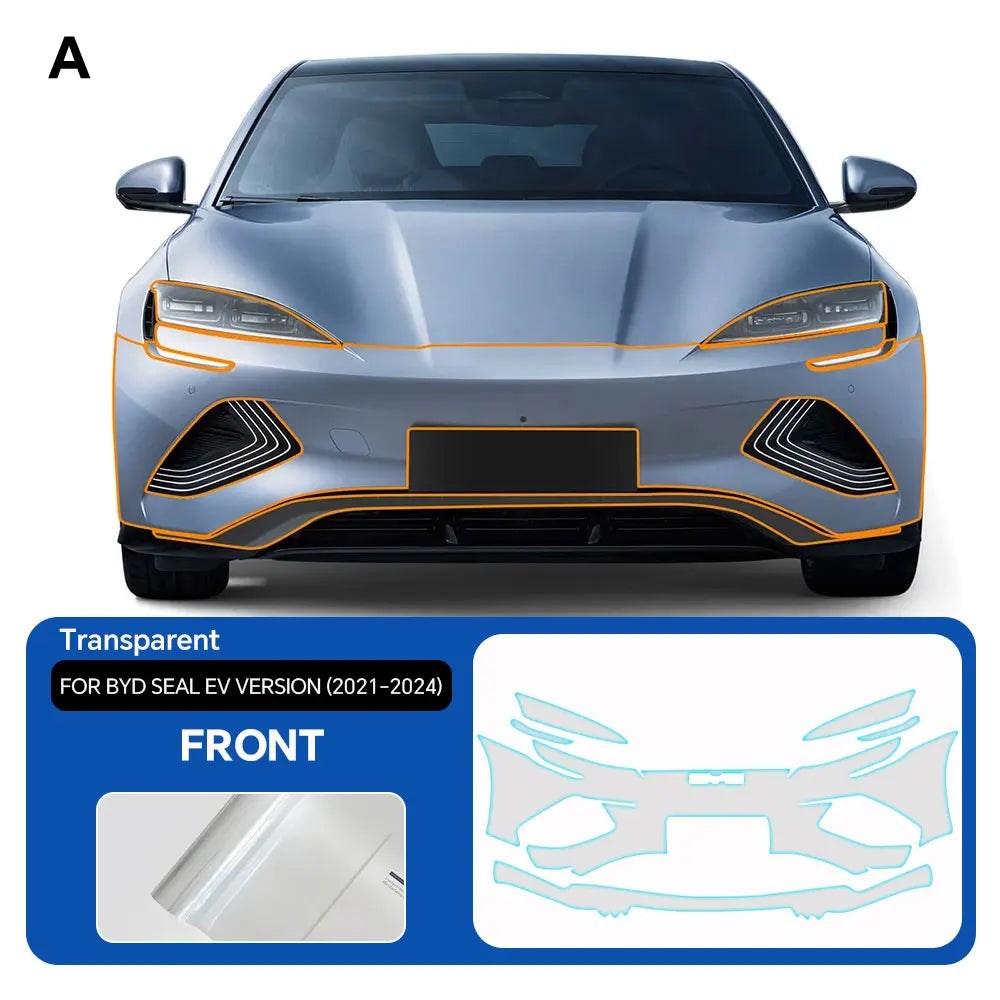 For BYD Seal EV Version 2021-2024 PPF Car Film 9Mil Pre-Cut Paint Protection Film TPU Invisible Anti-scratch Vinyl Wrap Film