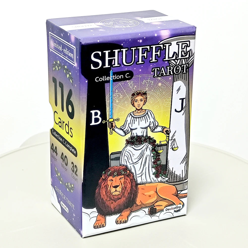 Shuffle Tarot Collection C (Complete A&B 116cards with Silver Gilded Edges) 12*7cm Shuffled World of RWS Tarot Deck In Rigid Box