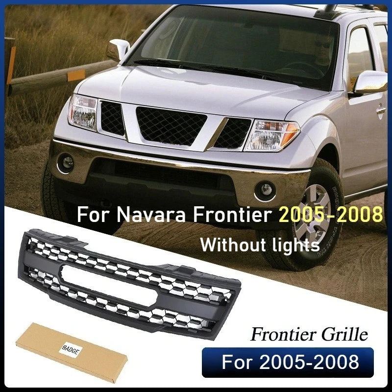 For Navara Frontier 2005-2008 Frontier D40 2009 2010 2011 2012 2013-2016 Front Racing Grill Center Grille Auto Parts Refit Grid