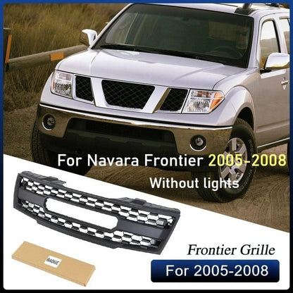 For Navara Frontier 2005-2008 Frontier D40 2009 2010 2011 2012 2013-2016 Front Racing Grill Center Grille Auto Parts Refit Grid