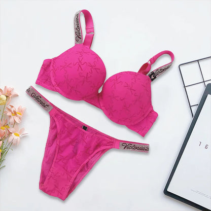 Sexy Lingerie Sporty Classic Padded Adjustable push up Lingerie Underwear Set Bras and Panty Set Victoria's Secret Women's