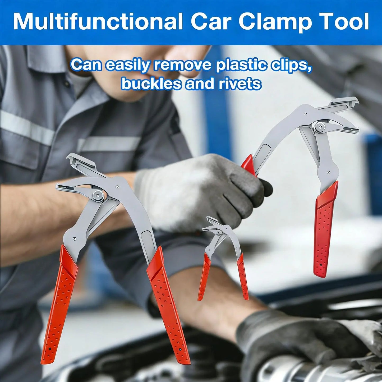 Rafford Upgraded Automotive Clip Pliers — Automotive Fastener Removal Tool, Suitable for Door Panels, TrimClips, RivetsSnap ring