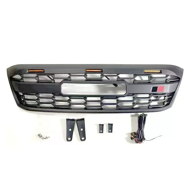 Car Front Bumper Grill with light for Toyota HiLux VIGO 05-14 modified net Radiator Grille