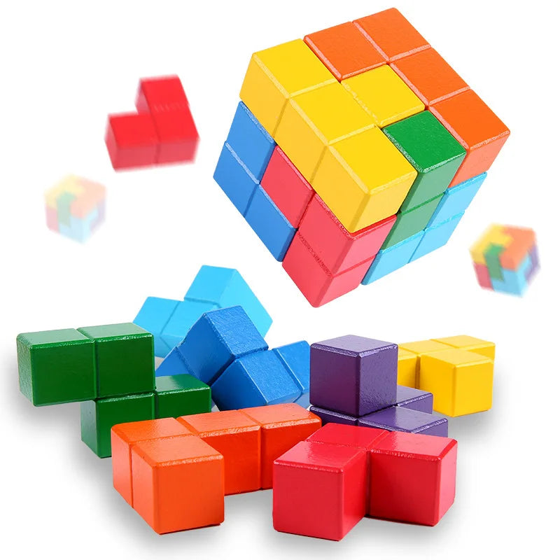 Disentanglement 3D Soma Cube Puzzle Montessori Brain Teaser IQ Logic Training Mind Challenge Educational Toys For Kids Adults