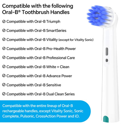 4/12/20 Count Extra Soft Replacement Brush Heads Compatible with Oral B Electric Toothbrush, Toothbrush Head for 1000/500/100