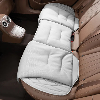 Nappa Leather Car Seat Cushion Rear Integrated Lumbar Support for All Seats Breathable Ventilated Comfort Auto Accessories
