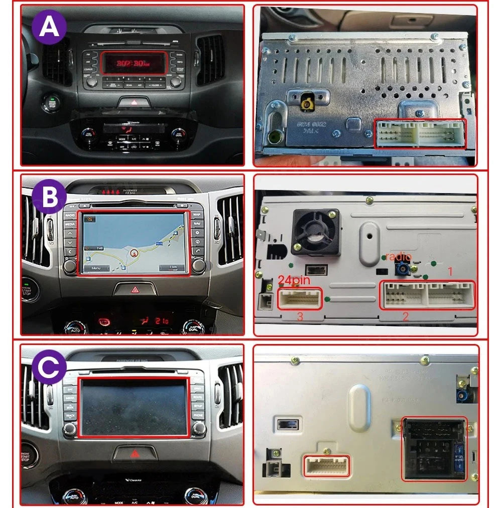 Car Radio Android 15 For KIA Sportage 2010 2011 2012 2013 2014 2015 2016 5G WIFI Qualcomm Navigation DSP Stereo Multimedia GPS