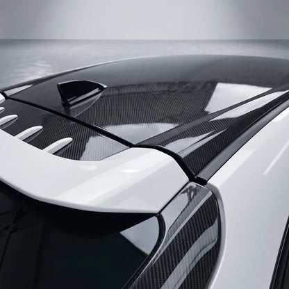 Glossy PET 6D Carbon Fiber Black Car Vinyl Wrap Film Self Adhesive Carbon Fiber Car Roof Color Change Decor Film Air Bubble Free