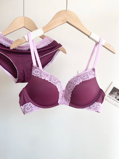 Sexy Leopard Print Lingerie Set Women Wireless Invisible Small Bust Lift, Adjustable A To C Cup, Sheer Lace Pure Style,soft S-XL