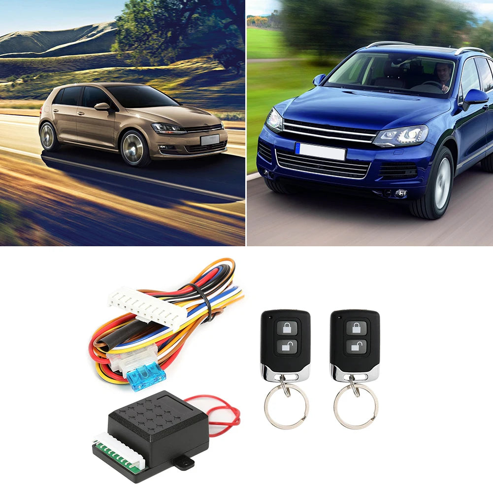 12V Universal Car Remote Control Door Lock Kit Vehicle Keyless Entry Alarm System Anti-Theft Portable Remote Control Kit401/T242
