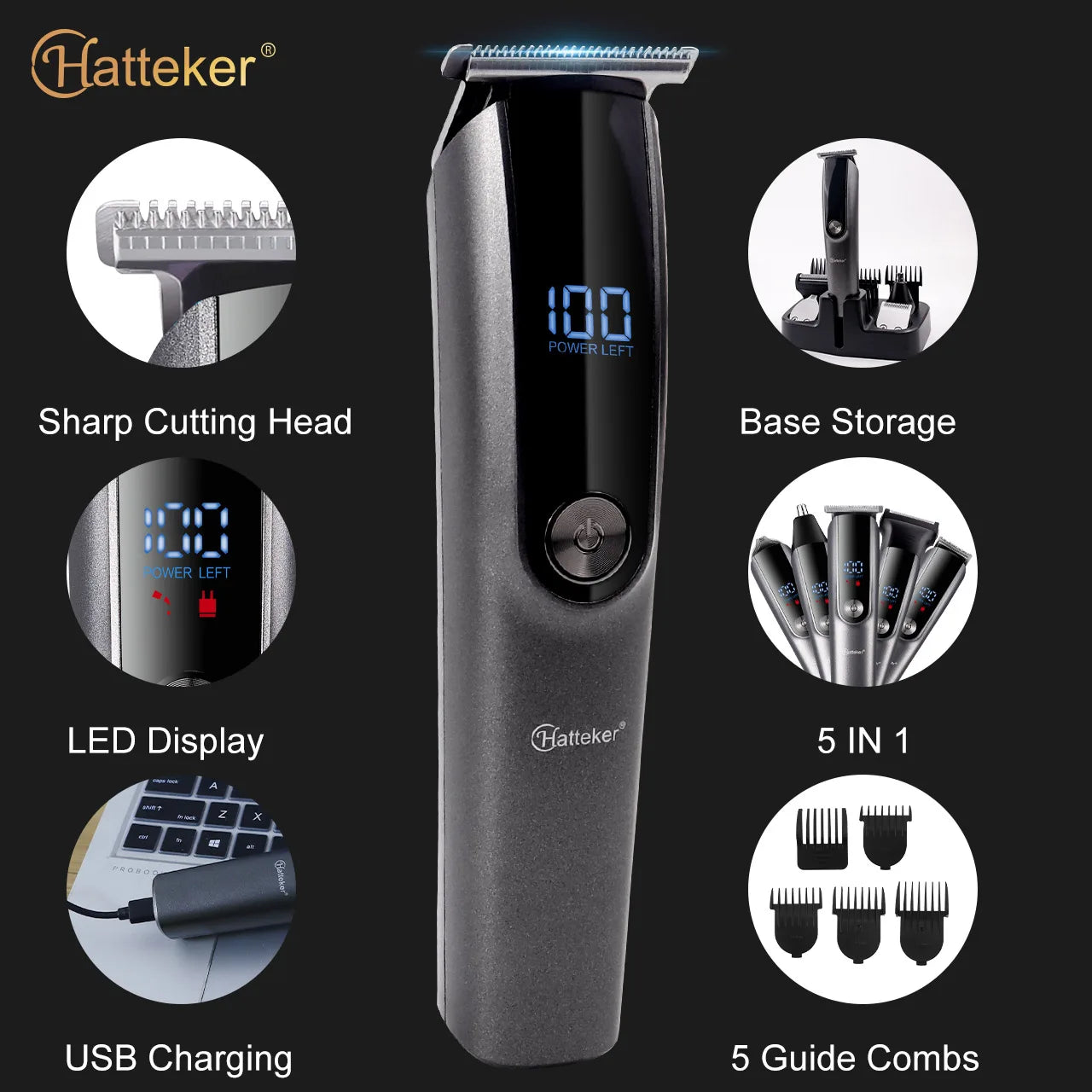 Professional Electric Shaver for Men 3-Blade Portable Razor with Ergonomic Handle Ultra-Smooth Home Use Shaving Performance