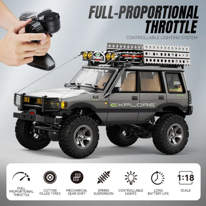 1/18 Full-Size LR1801 Professional Remote Control Car 2.4 GFour-Wheel Drive Simulated Off-Road Climbing Car Model Outdoor Toy