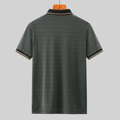 Big Size Men's Ice Silk Polo Shirts Short Sleeve Golf Wear Tee Shirt Male Plus Large 8XL 7XL 130kg Designer Breathable Business