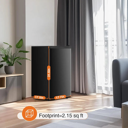 3.2 Cu.Ft Mini Fridge with Freezer Small Refrigerator Single Door Adjustable Thermostat Energy
