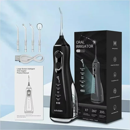 Electric Oral Irrigator Portabal Intelligent Water Flosser 5-speed Adjustment Waterproof Teeth Cleaner Mouth Washing Machine