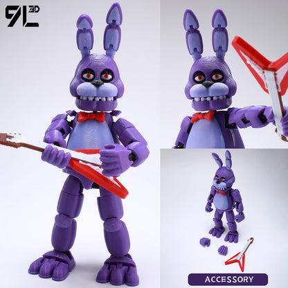 9L3D Printed Horror Game FNAF Freddy Fazbear's Purple Guy Toy Action Figures Anime Model Lucky13 Dummy Titan13 Collectible Model