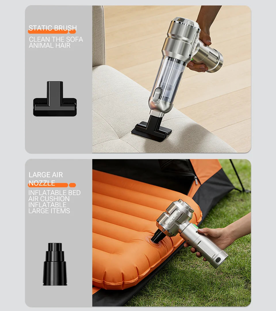 SZUK New Car Vacuum Cleaner Multi Powerful Handheld Portable Cleaning Machine with LED Light Mini Blower Wireless Vacuum Cleaner