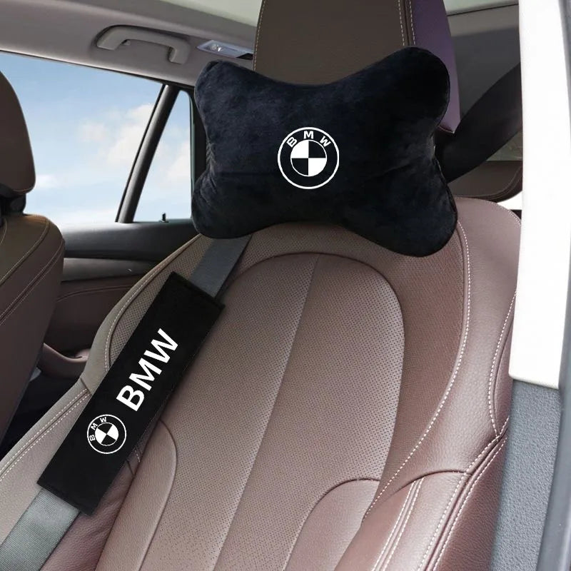 Car Headrest Seat Belt Shoulder Pads for BMW Performance F25 F26 F15 F16 E91 E92 E90 E60 E84 G22 G32 F30 F36 G30 G20 Accessories