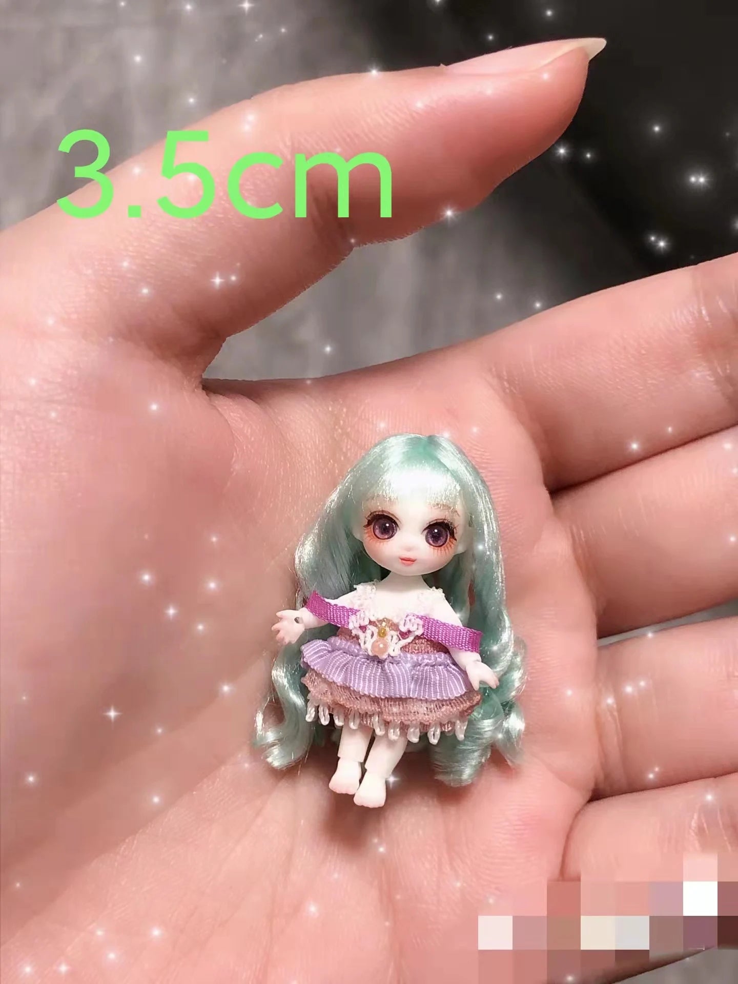 SD mini doll 3.5 cmBJD naked girl doll Kawaii girl toy DIY thumb doll
