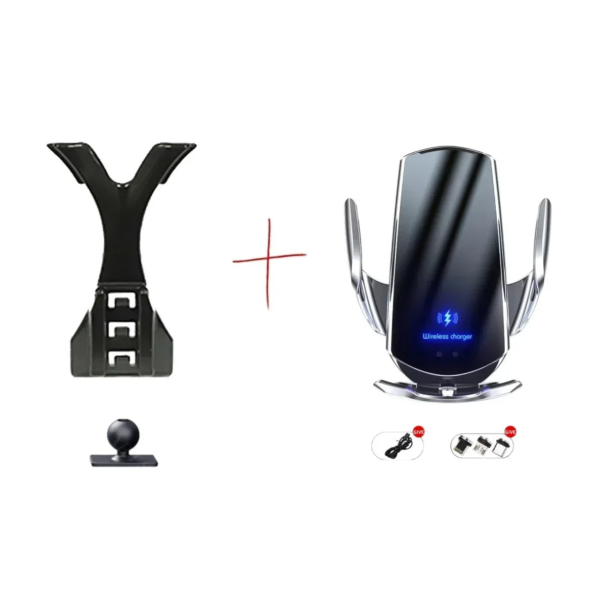 For Mercedes Benz CLA 200 2013-2019 Car Phone Holder 360 Rotatable Silicone Non-Slip 15W Wireless Charging Cars Accessories