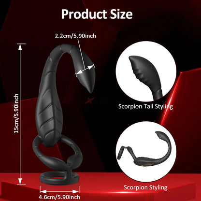 Cock Ring Prostate Vibrator for Men Male Double Ring Anal Plug Vibrating Delay Ejaculation Male Masturbator Sex Toys for Men 18+