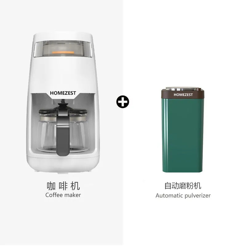 220V HOMEZEST German Coffee Maker Automatic Drip Coffee Machine Mini American Brewer for Home Tea