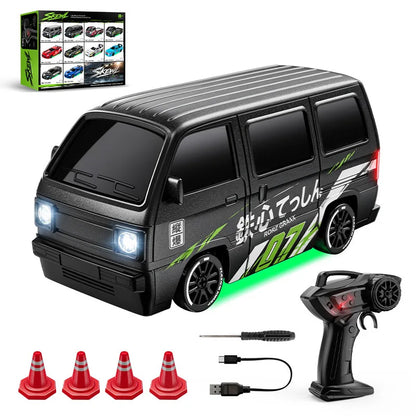 RC 1:64Desktop drift car Mini remote control car Four-Wheel Drive Full Proportion Type-CCharging  Children's Toys