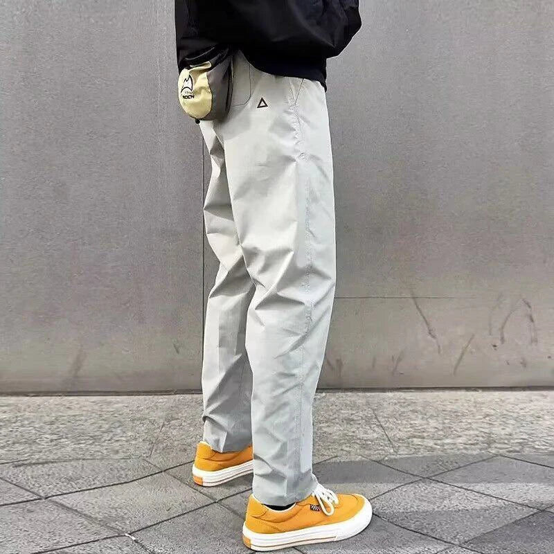Men's Conical Cargo Pants Spring Autumn Straight Leg Casual Trousers Outdoor Waterproof Sports Hiking Mountain Climbing Pants