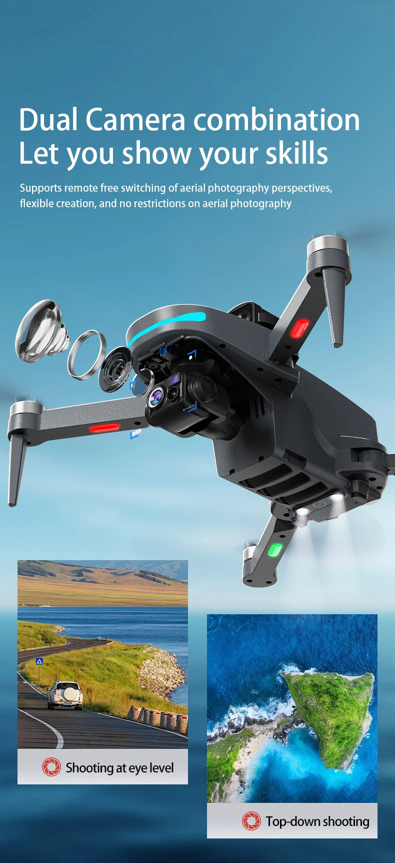 L200 PLUS GPS Drone 5G WIFI Professional 8K 3-axis Gimbal Aerial Brushless Obstacle Avoidance HD Dual Camera Security Drone Toys