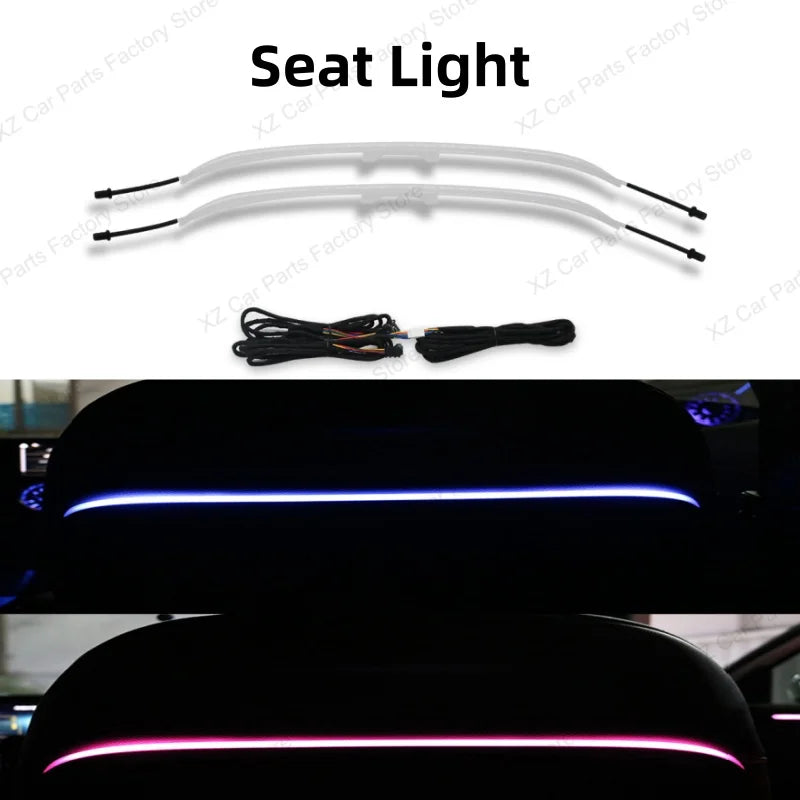 For Mercedes Benz E-Class W213 2016-2021 Led 64 Colors Air Vents AMG E43 E53 3D Rotating Tweeter Speaker Interior Ambient Light