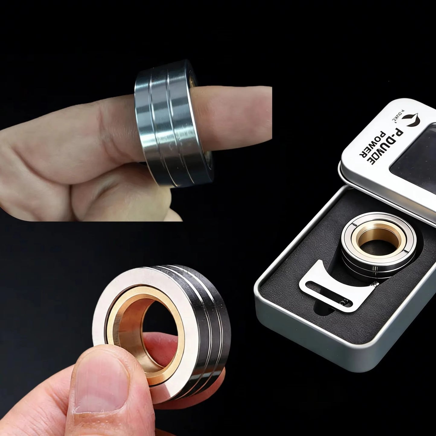 EDC Metal Detachable Mechanic Ring Fingertip Gyroscope Toy Rotating Magnetic Rhythm Stress Relief антистресс  Office Adult Gift