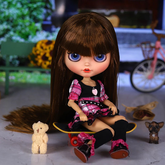 ICY DBS Blyth 1/6 BJD30cm Brown Hair Open End Doll, please refer to the doll options selection, suitable for gift giving