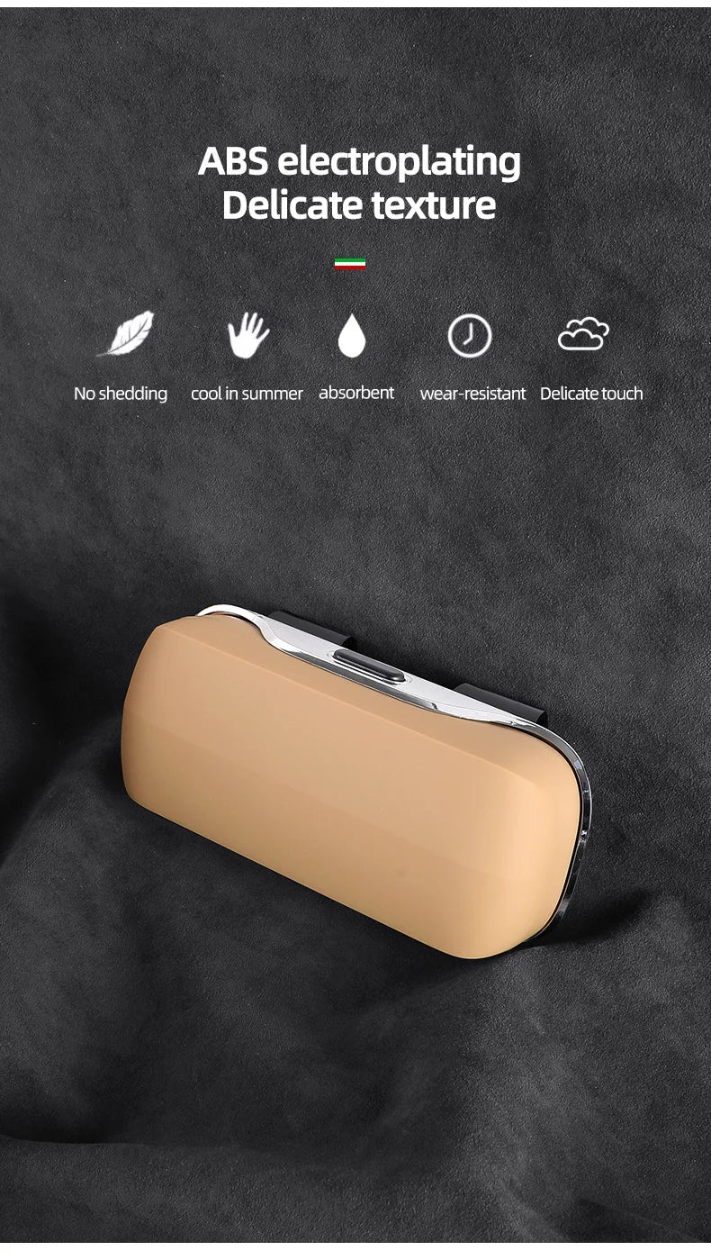 Car Emblem Sun Visor Glasses Case Sunglasses Storage Gift Box For Mercedes Benz AMG GLC W203 W206 W220 W205 W211 W212 W201 W210