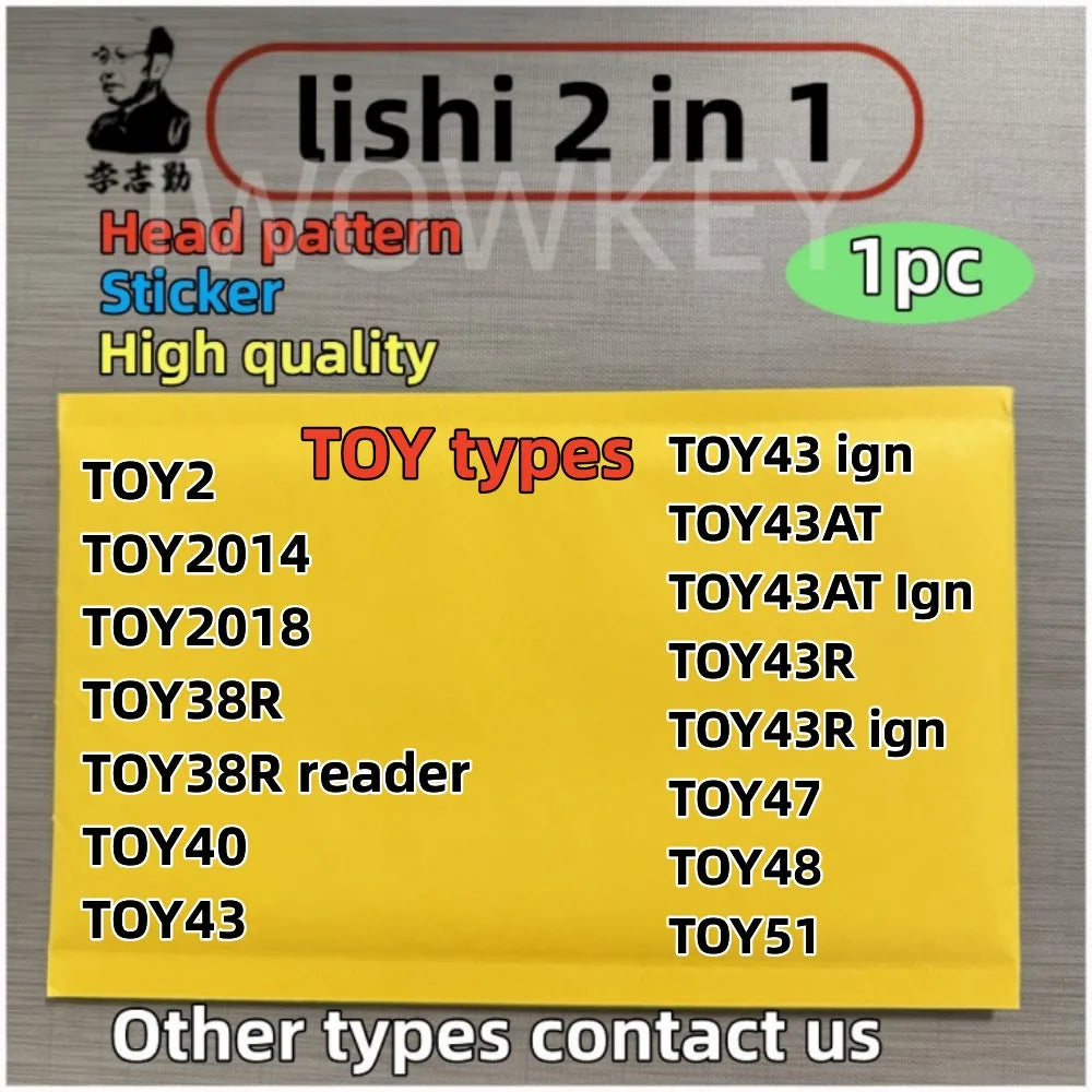 Lishi 2 in 1 Tool TOY2 TOY2014 TOY2018 TOY38R TOY40 TOY43 TOY43AT TOY43R TOY47 TOY48 TOY51 for TOY types
