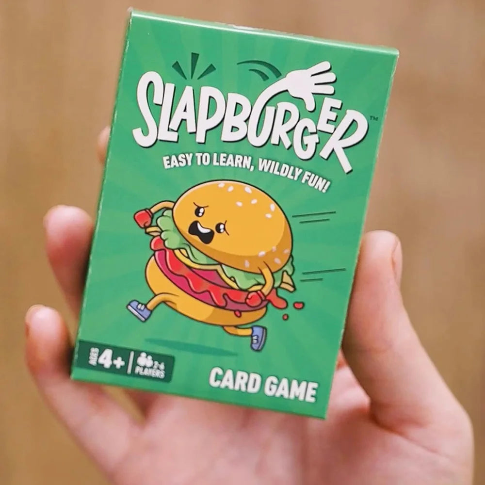 Slapburger Card Game - Fast-Paced Family Party Games Game Night & Friends - Easy to Play Card Game 2-6 Players