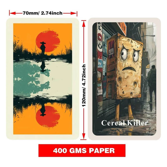 Modern Life Oracle Cards Set, 13x8cm,47 Practical Wisdom Cards for Daily Chaos Management, Humorous Insightful Card Deck