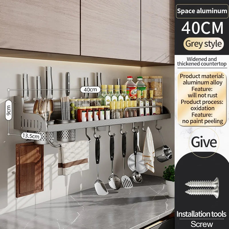 Kitchen Spice Storage Knives Holder Knife Stand Spice Rack Organizer Knives Holder Spoon and Chopsticks Rest Hanging Organizers