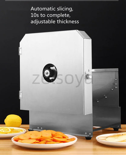 Commercial electric slicer Stainless steel garlic lemon fruit slicer vegetable potato slicer