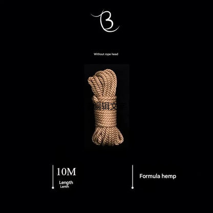 10m Shibari Bondage Rope,Soft Jute for Japanese Rope Art,Skin-Friendly for Beginners,Natural Color Skin-Safe Jute Couples Play