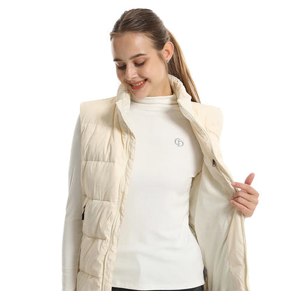 15 Areas Heated Vest Men Women Down Heated Jacket Intelligent USB Electric Heating Thermal Heated Vest Winter Casual Warm Coat