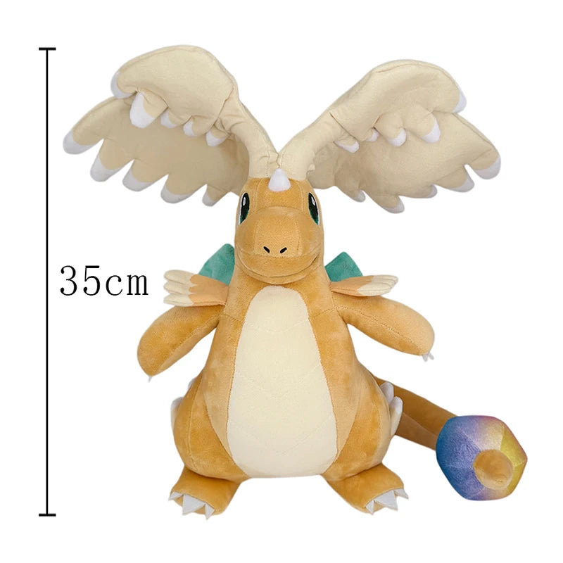 Pokemon Mega Dragonite Holding Dratini Sleeping Vaporeon Flareon Initial Pikachu Peluche Riding Gyarados Lapras Plush Doll