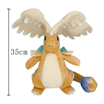 Pokemon Mega Dragonite Holding Dratini Sleeping Vaporeon Flareon Initial Pikachu Peluche Riding Gyarados Lapras Plush Doll