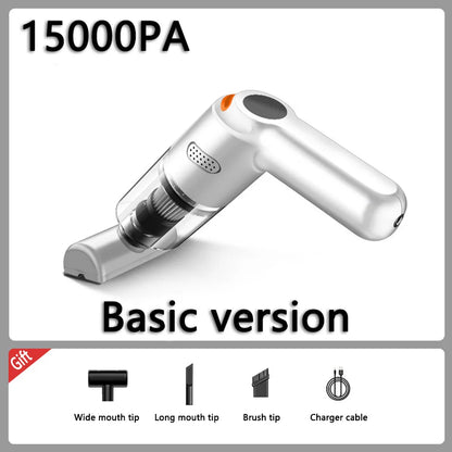 Wireless Mini Vacuum Cleaner 15000PA High Power 120W Cordless Handheld Robot Dust Blower for Car Home Pet Hair