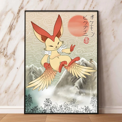 Hot Selling Pokemon Gyarados Classic Anime Posters Canvas Wall Art Modern Home Living Room Decoration Paintings Friends Gifts
